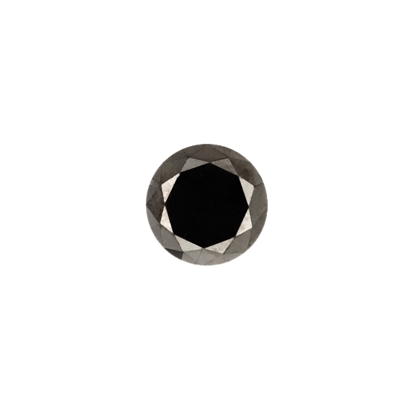 Round Genuine Black Diamond Single Stone(s)